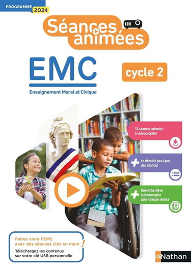 Couverture de EMC, enseignement moral et civique, cycle 2 : programme 2024