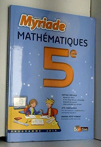 mathematiques 5eme- collection myriade