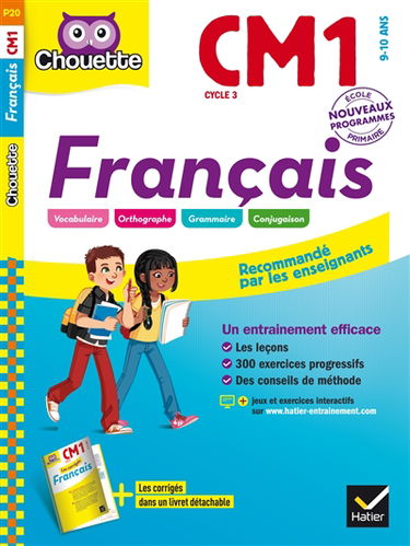 Français CM1, cycle 3, 9-10 ans : nouveau programme