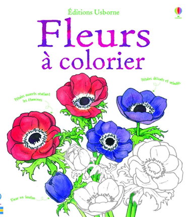 Couverture de Fleurs à colorier