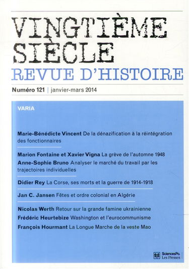 Vingtième siècle, n° 121
