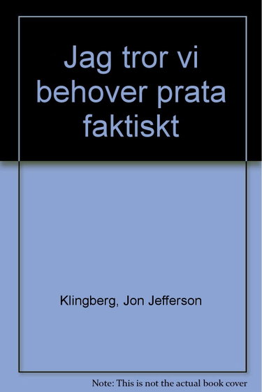 Couverture de Jag tror vi behover prata faktiskt