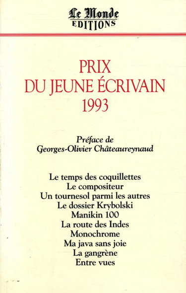 Le Prix du jeune écrivain 1993