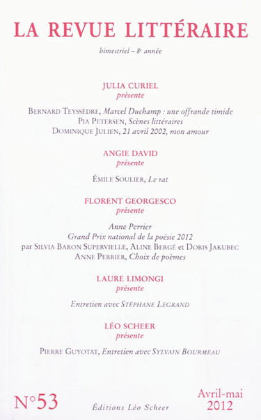 Revue littéraire (La), n° 53