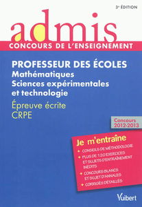 Professeur des écoles : mathématiques, sciences expérimentales et technologie : épreuve écrite CRPE
