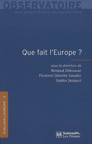Que fait l'Europe ?