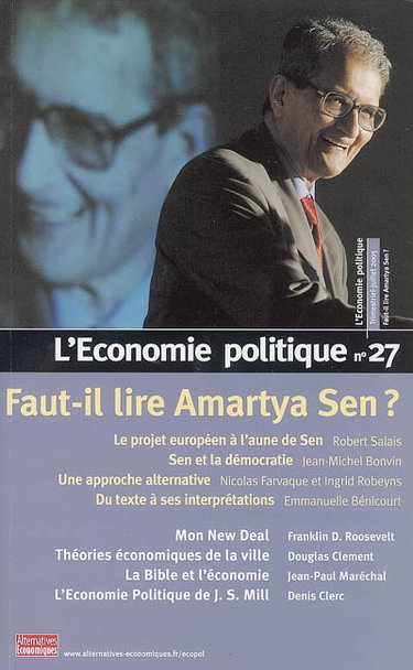 Couverture de Economie politique (L'), n° 27. Faut-il lire Amartya Sen ?
