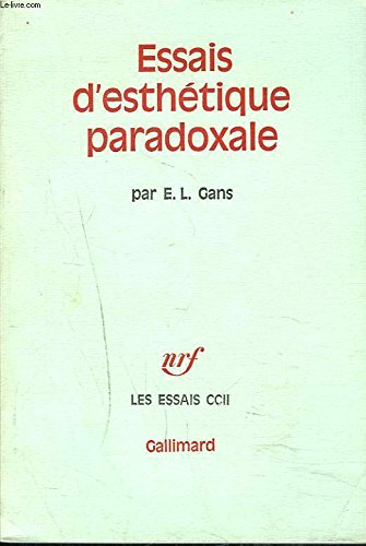 Couverture de ESSAIS D'ESTHETIQUE PARADOXALE
