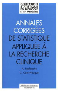 Annales corrigées de statistique appliquée à la recherche clinique