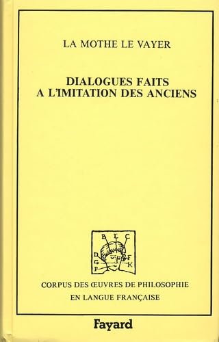 Couverture de Dialogues faits à l'imitation des Anciens : 1630-1631