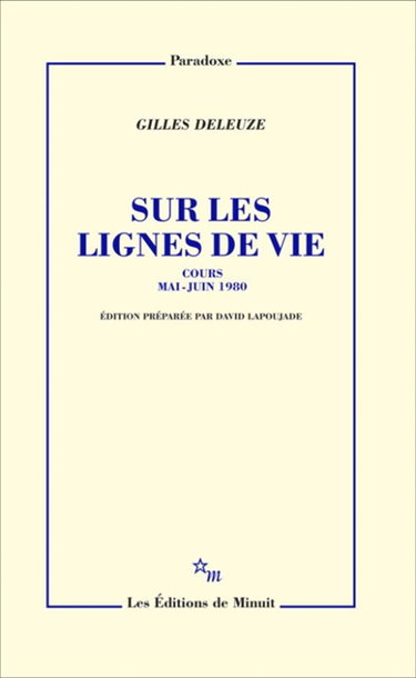Couverture de Sur les lignes de vie : cours mai-juin 1980