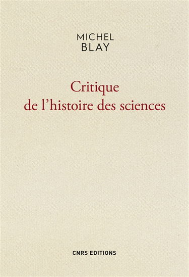 Critique de l'histoire des sciences