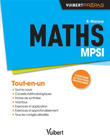 Maths MPSI : tout-en-un