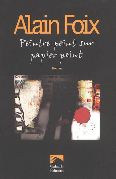 Peintre peint sur papier peint
