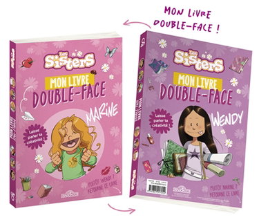 Couverture de Les sisters : mon livre double-face : Marine, Wendy