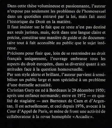 L'Homosexuel et la loi