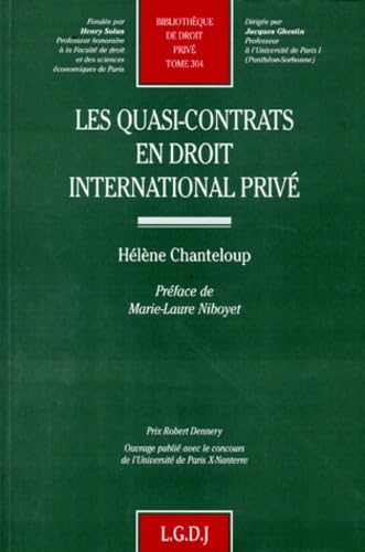 Les quasi contrats en droit international privé