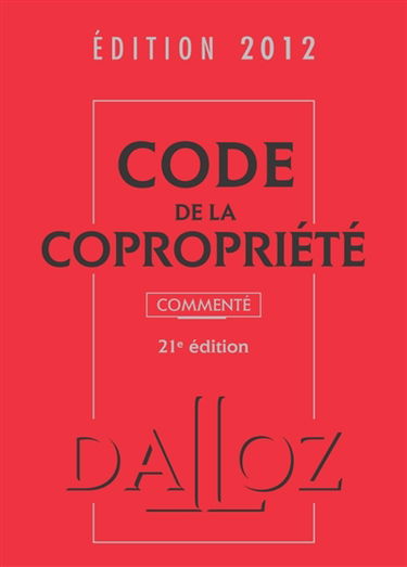 Code de la copropriété 2012
