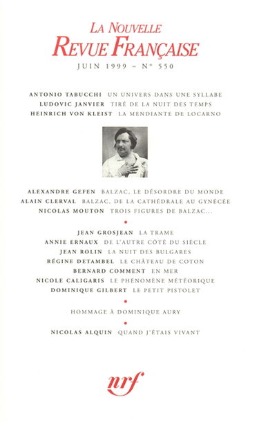 Nouvelle revue française, n° 550