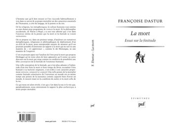 La mort : essai sur la finitude