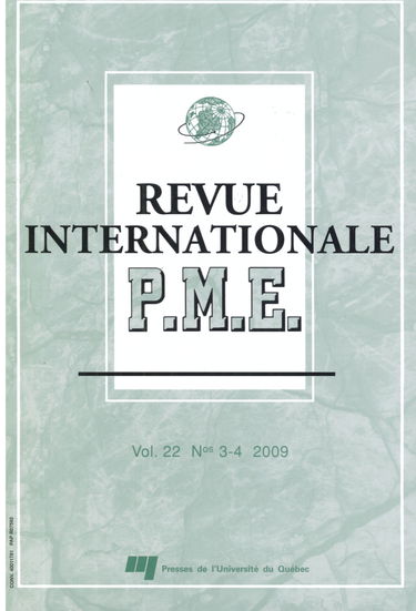 Revue internationale PME vol 22 # 3-4