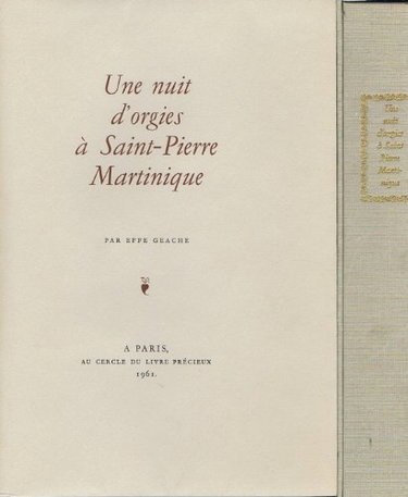 Couverture de une nuit d'orgies a saint pierre martinique