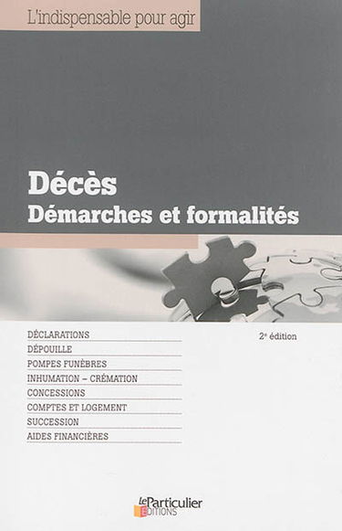 Décès, démarches et formalités