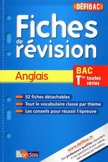 Anglais, bac Tles toutes séries : fiches de révision