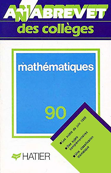 Annabrevet 1990, Brevet des collèges Mathématiques, numéro 2