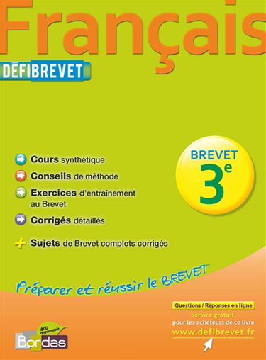 Français, brevet 3e