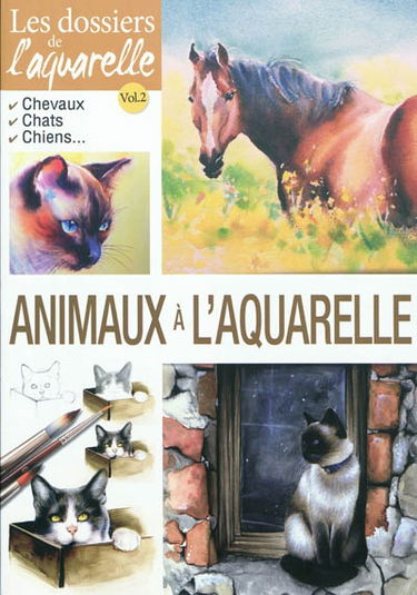Animaux à l'aquarelle : chevaux, chats, chiens...