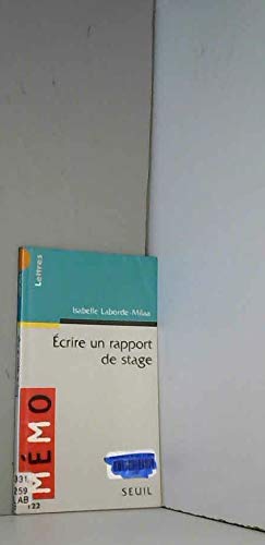 Ecrire un rapport de stage