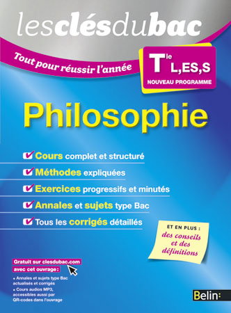 Philosophie terminale L, ES, S : nouveau programme