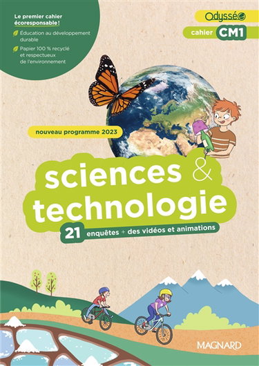 Couverture de Sciences & technologie, cahier CM1 : 21 enquêtes + des vidéos et animations : nouveau programme 2023