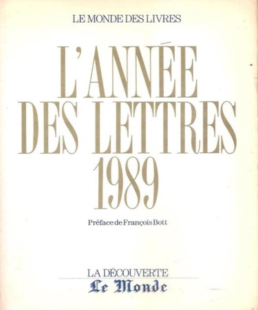 Couverture de L'Année des lettres 1989