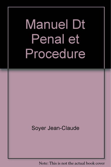 Manuel dt penal et procedure