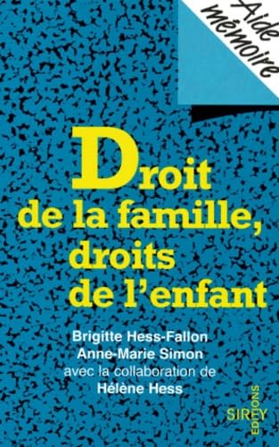 Droit de la famille, droits de l'enfant