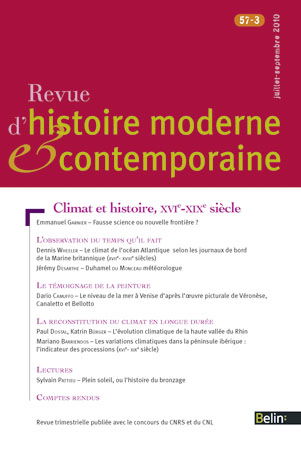 Revue d'histoire moderne et contemporaine, n° 57-3