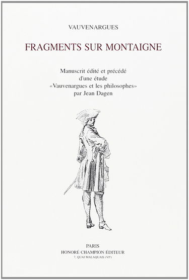 Fragments sur Montaigne : manuscrit