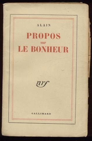 Couverture de Propos Sur Le Bonheur.