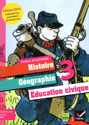 Couverture de Histoire-Geographie College Fichier d'Activites Hg + Ec 3e (Specimen Corrige Prof)