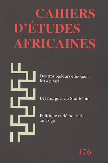 Cahiers d'études africaines, n° 176