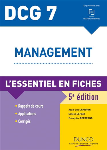 Management, DCG 7 : l'essentiel en fiches
