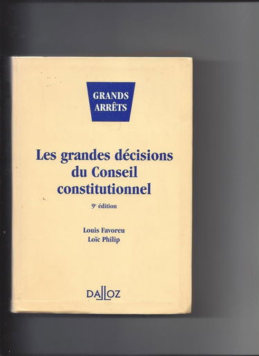 Les Grandes décisions du Conseil constitutionnel