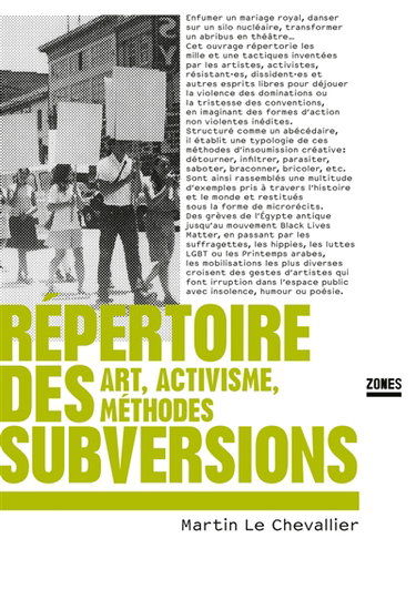 Couverture de Répertoire des subversions : art, activisme, méthodes