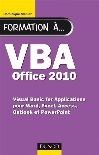 Formation à VBA Office 2010