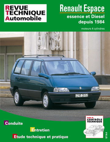 Revue technique automobile, n° 709.2. Renault Espace 4 cylindres essence et diesel (85/96) TD