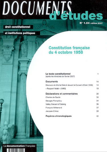 Constitution française du 4 octobre 1958