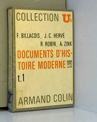 Couverture de Documents d'histoire moderne tome 1
