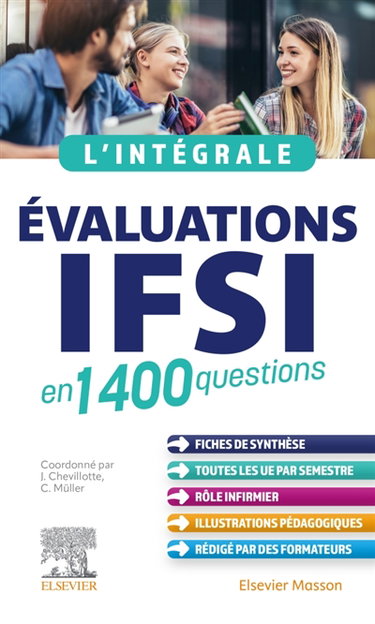 Couverture de Evaluations IFSI : l'intégrale en 1.400 questions